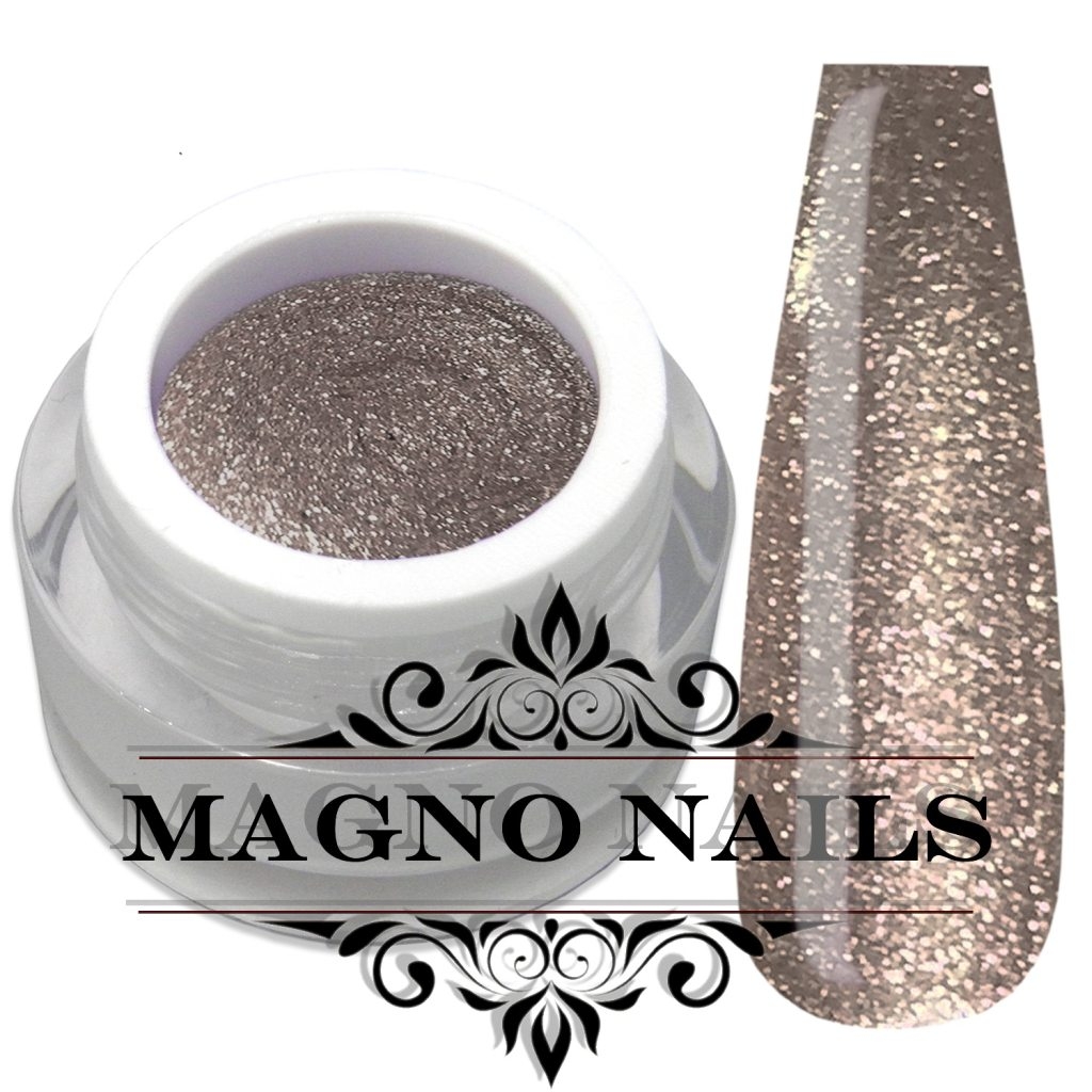 UV Gel - 1918 - Chrome Glitter Glam Gel - Champagne Shower